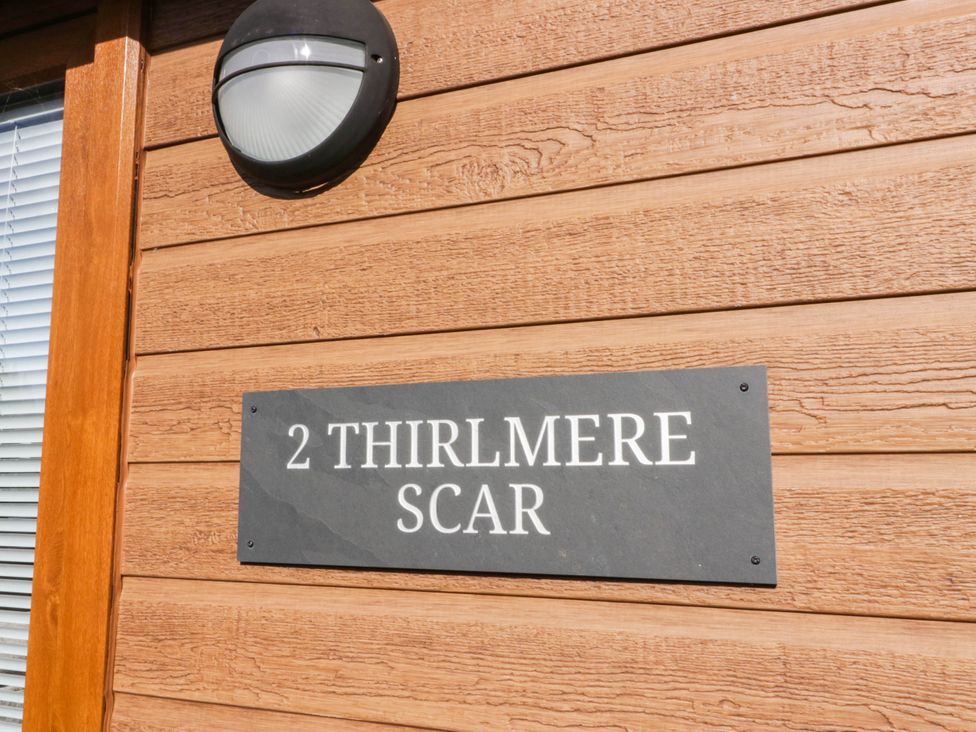 A nameplate on the wall at Thirlmere Scar in Troutbeck Bridge