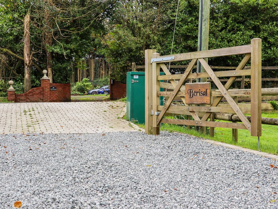 A gate with a sign at Berisal in Ashford