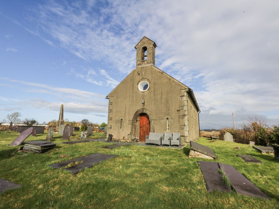 A church and graveyard at Eglwys St Cynfil Penrhos near Pwllheli