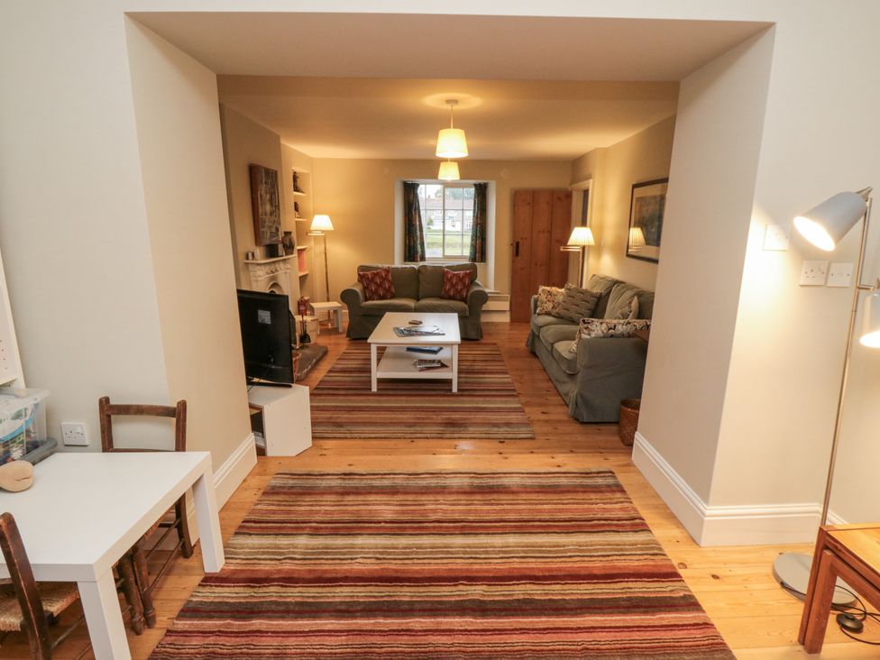 A living room with a sofa and coffee table at Brookleigh Hutton-le-Hole