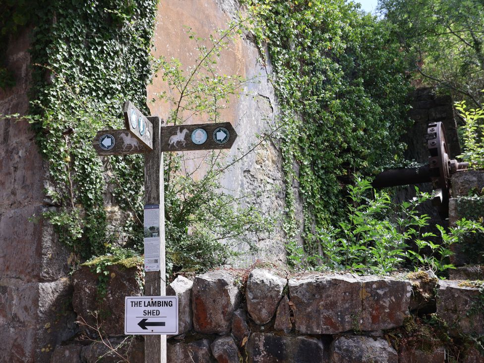 A signpost indicating directions at The Lambing Shed Dyserth near Prestatyn
