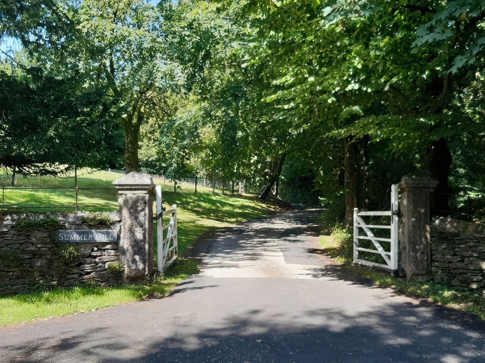 An entrance gate leading to a path at Summer Hill in Spark Bridge near Greenodd