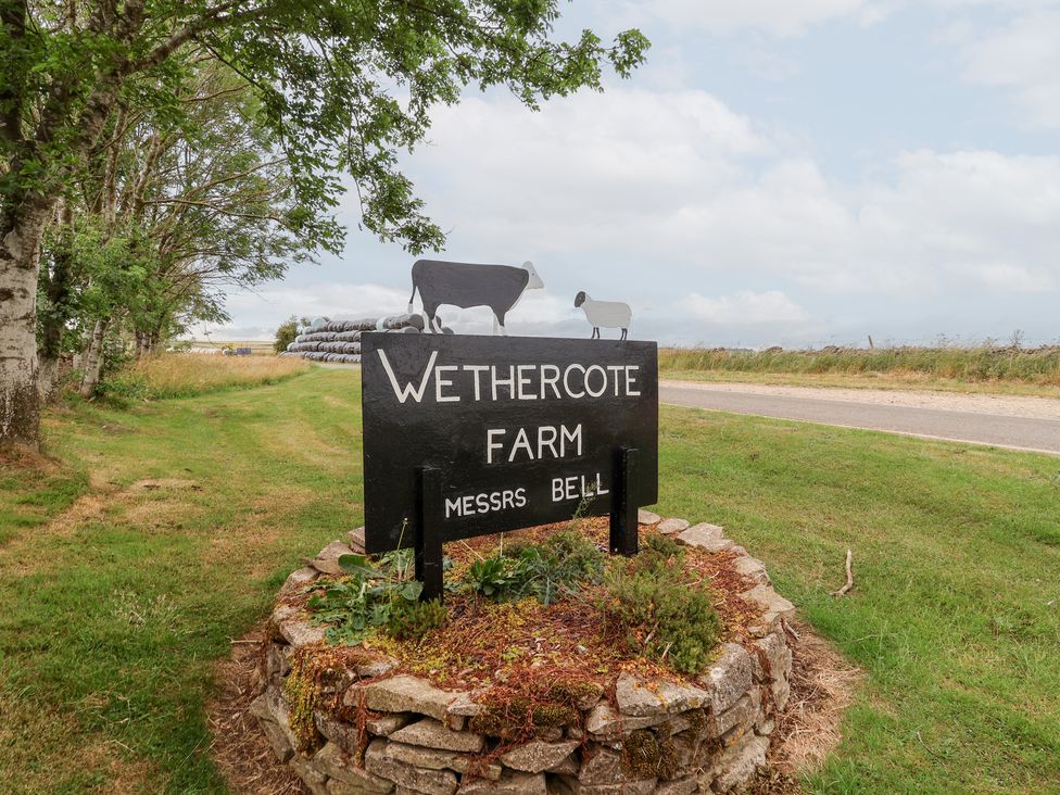 A farm sign at Wethercote Farm in Old Byland near Helmsley