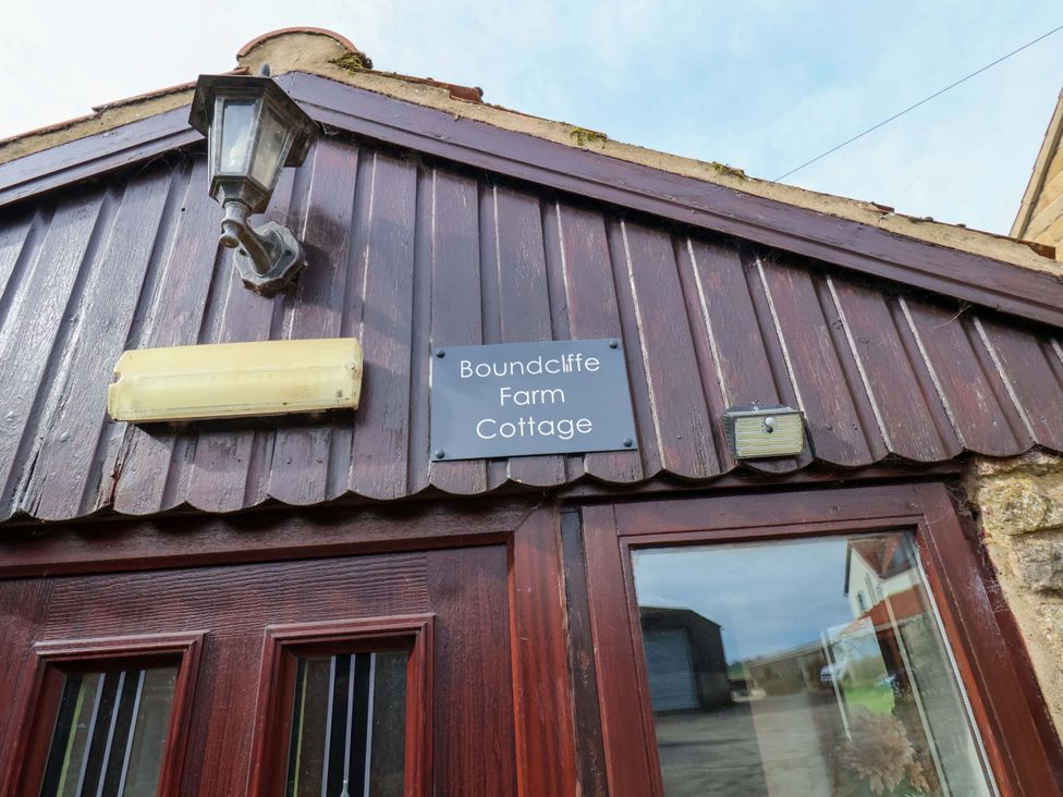 A sign indicating Boundcliffe Farm Cottage at Boundcliffe Farm Allerston near Pickering