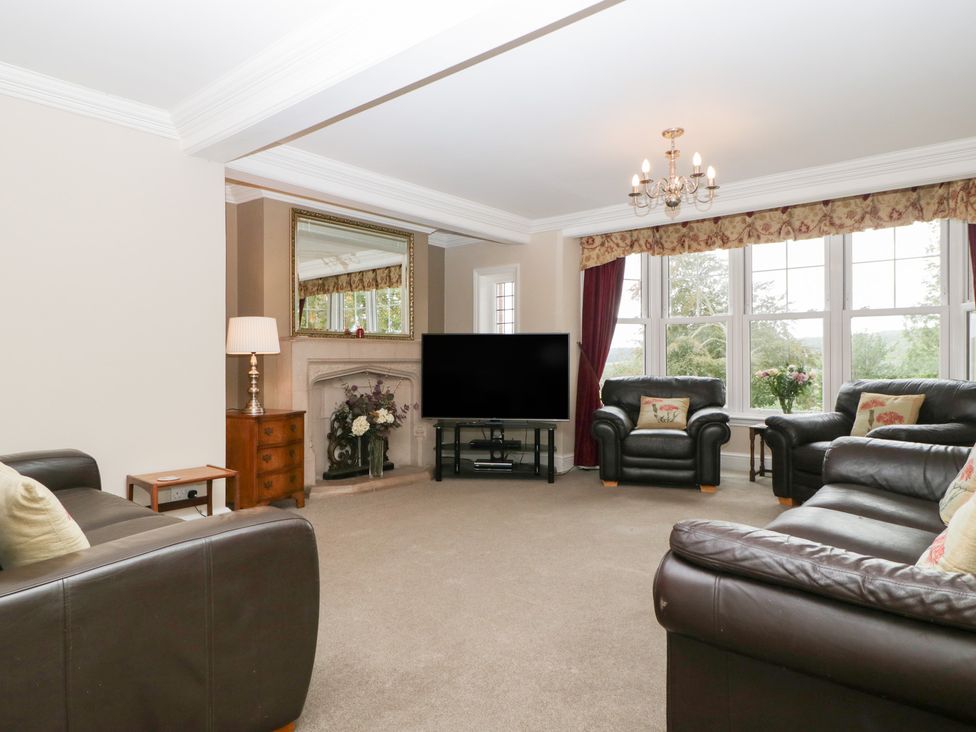A living room with a television and seating area at The Croft in Vowchurch near Peterchurch