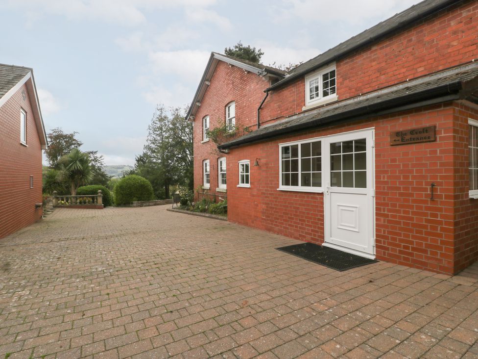 The entrance of a property with a paved driveway at The Croft in Vowchurch near Peterchurch