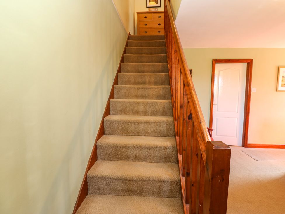 A staircase leading to the upper level at Barnbrook Carperby near Leyburn