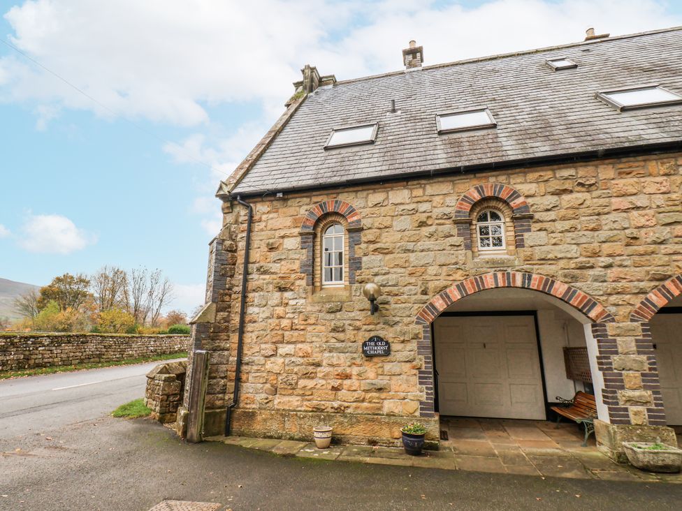 An outdoor view of a stone building at The Old Methodist Chapel in Rosedale Abbey