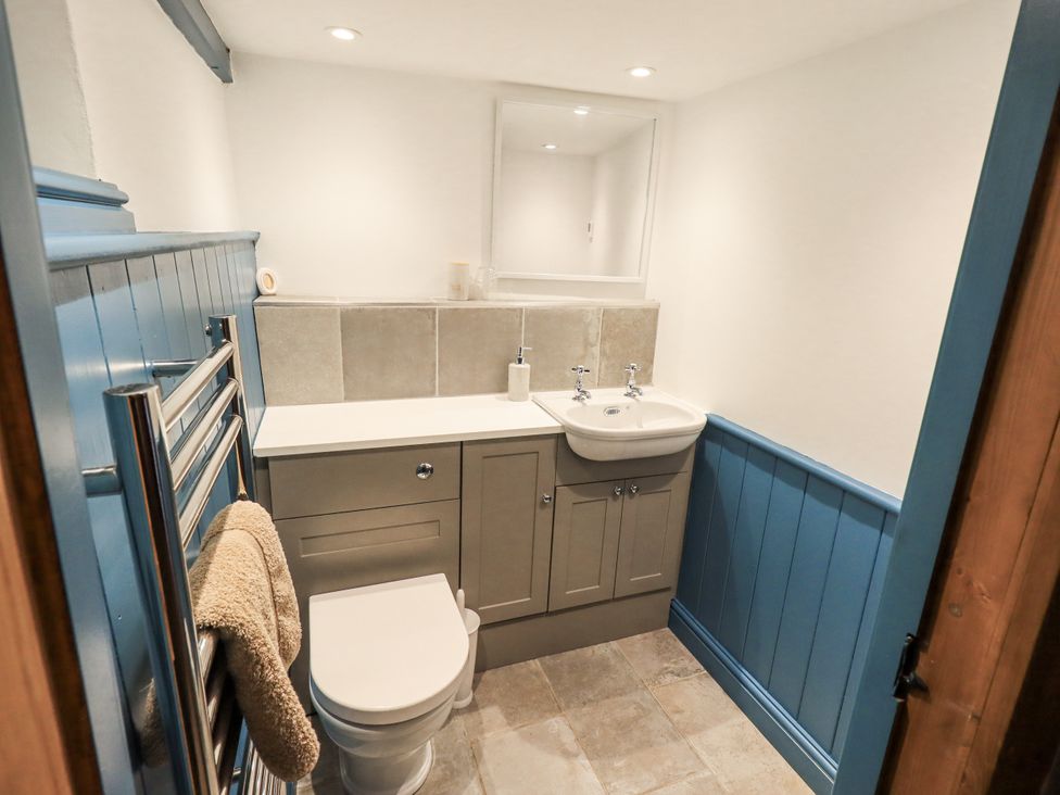 A bathroom with a sink and toilet at The Stables in Horton-in-Ribblesdale near Settle