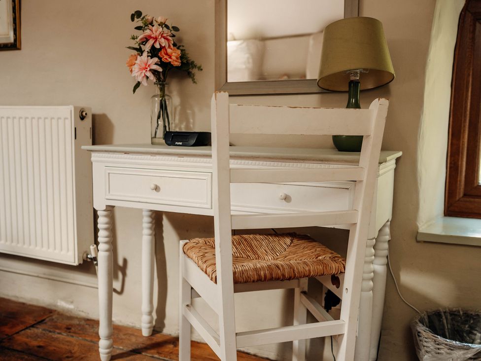 A study with a desk and chair at The Wilderness in Stiperstones
