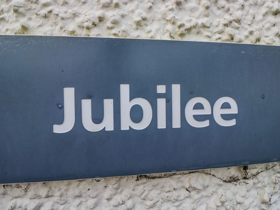 A sign displaying the name Jubilee at Jubilee in Graythwaite near Hawkshead