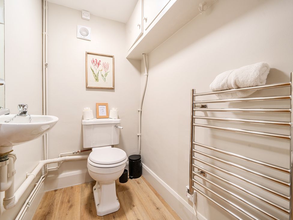 A bathroom with a sink and toilet at Jubilee at the Graythwaite Estate near Hawkshead