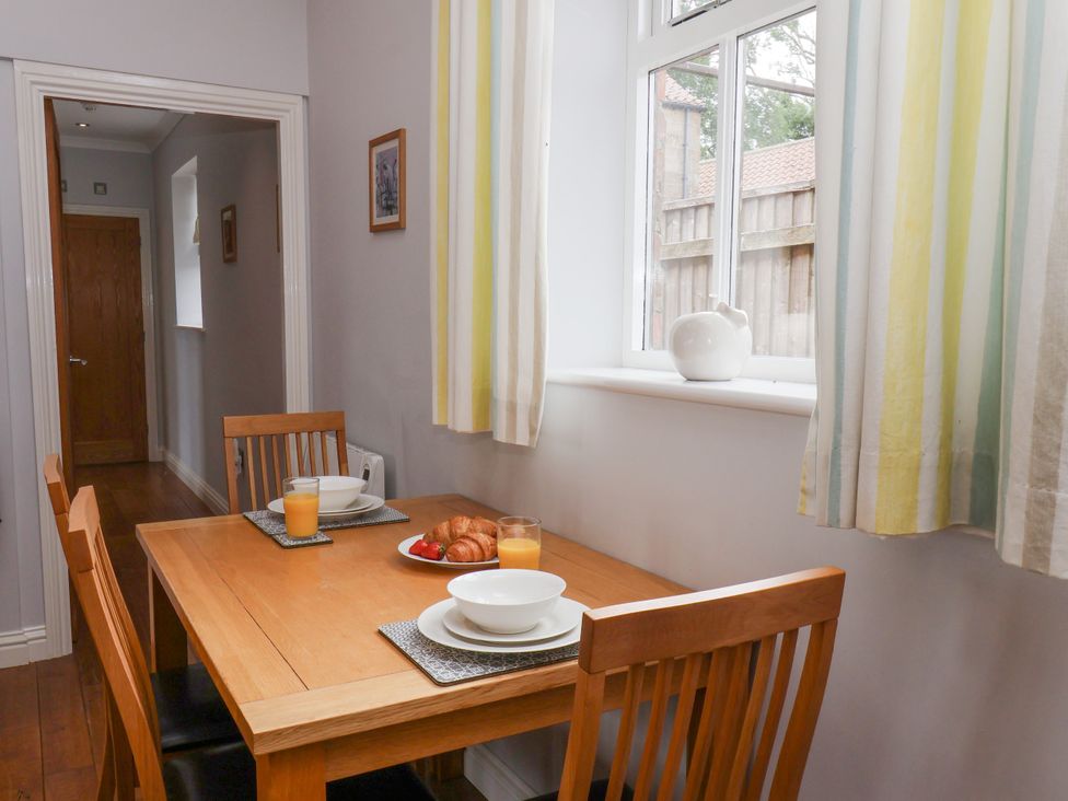 A dining table with breakfast items at Beacon in Gerrick near Moorsholm