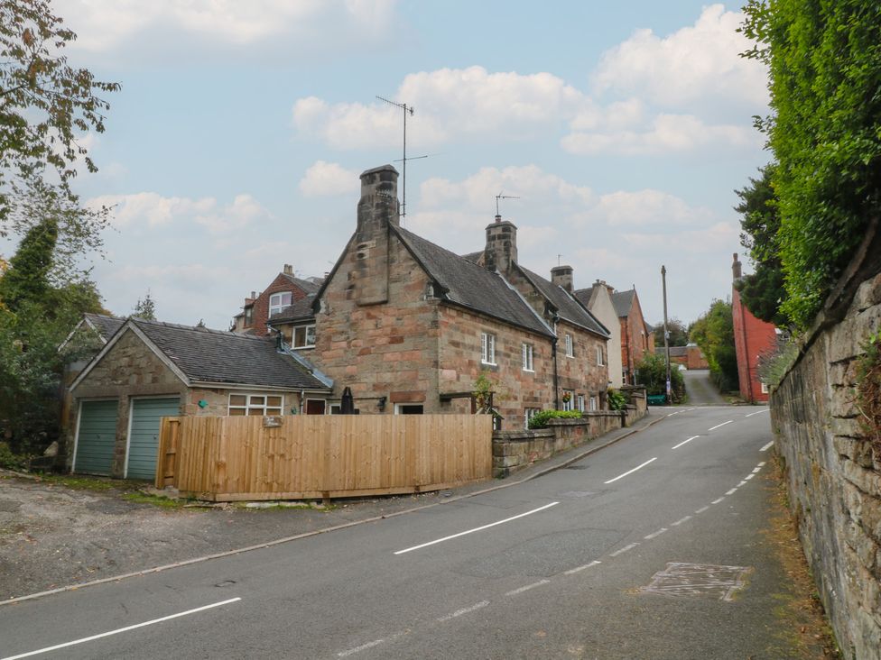 A house and garage along a road at Ash House in Alton near Alton Towers