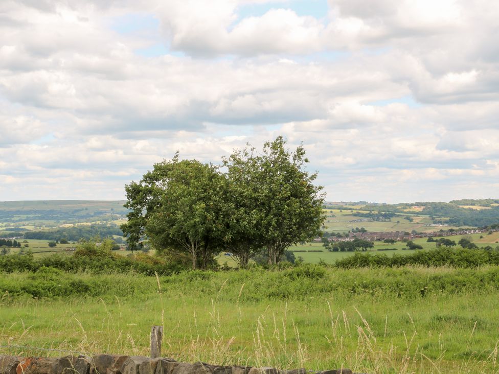 A landscape with trees and hills at Lee House Cottage in Cheddleton