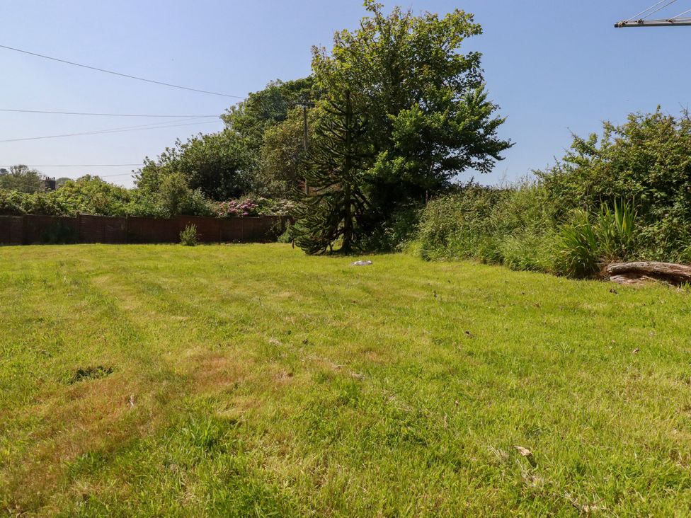 A garden with grass and trees at Penrose Farm Cottage St Keverne