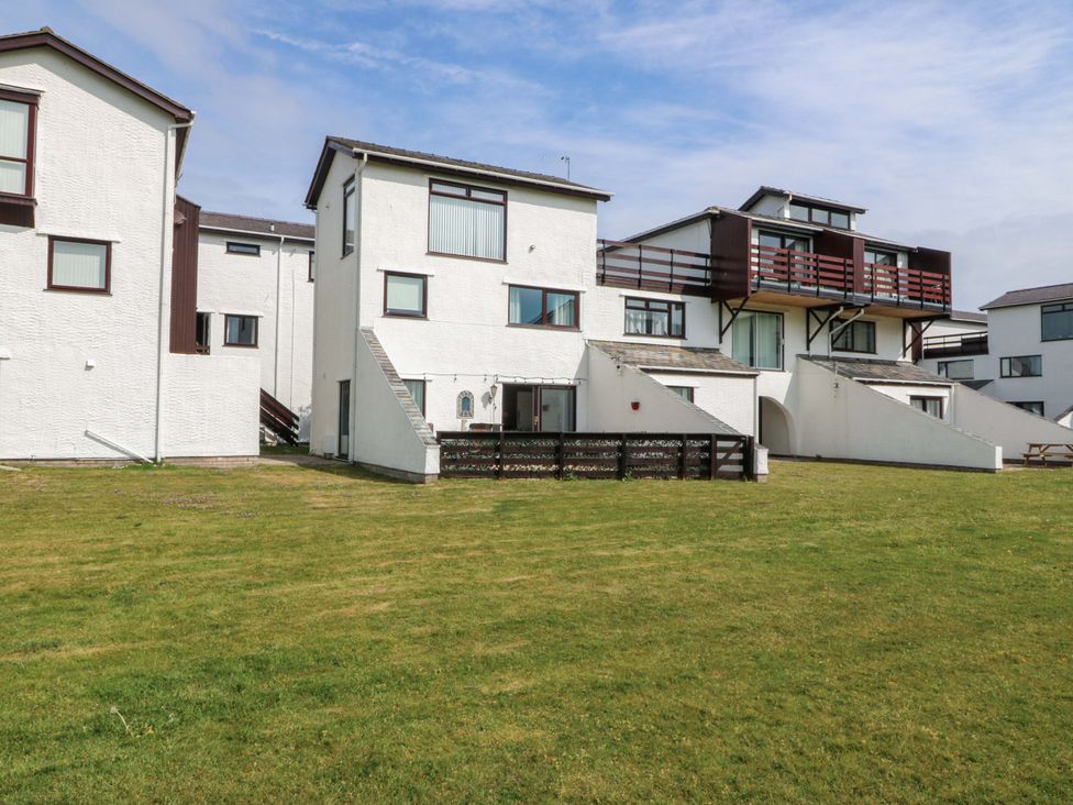 A building with balconies and stairs at Beach House (Ty Traeth) Deganwy