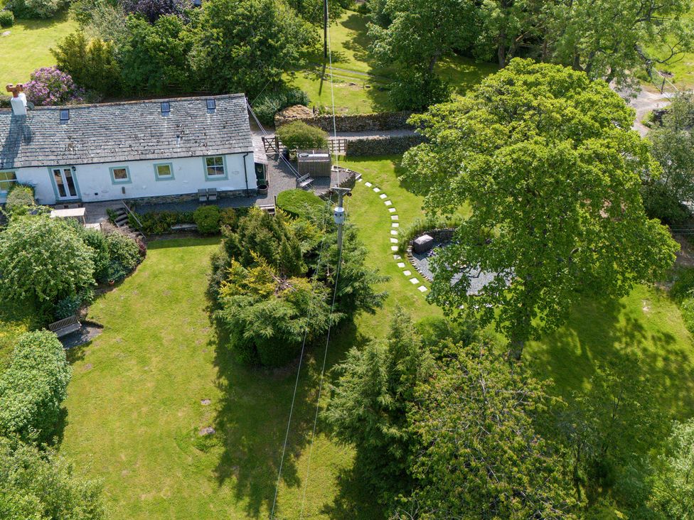 A house with garden and pathway at Mell View Cottage in Ullswater