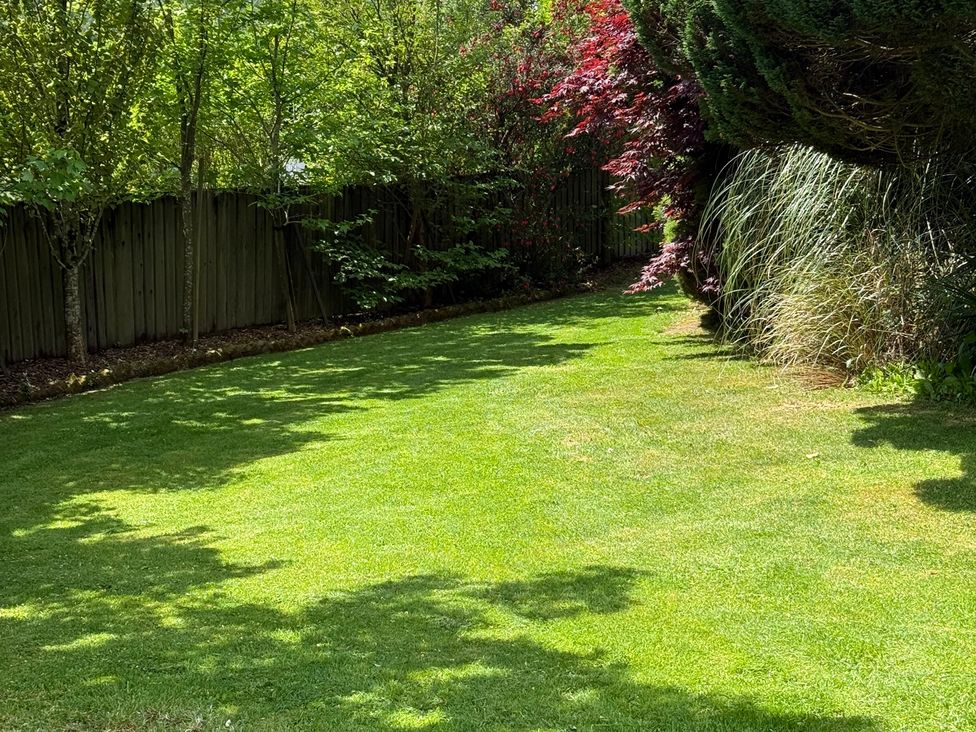 A garden with grass and trees at Penlaurel in Launceston
