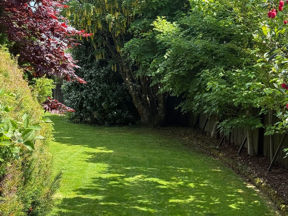 A garden with grass and trees at Penlaurel in Launceston